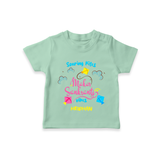 Soaring Kites Makar Sankranti Vibes - Customized T-Shirt For Kids - MINT GREEN - 0-5 Months Old (Chest 17")