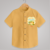 Sweet Pitha Magh Bihu Fiesta - Customized Shirt For Kids - PASTEL YELLOW - 0 - 6 Months Old (Chest 23")