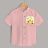 Sweet Pitha Magh Bihu Fiesta - Customized Shirt For Kids - PEACH - 0 - 6 Months Old (Chest 23")