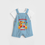 Bhangda Paao It's Lohri - Customized Dungaree Set For Kids - SKY BLUE - 0 - 5 Months Old (Chest 18")