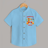 Bhangda Paao It's Lohri - Customized Shirt For Kids - SKY BLUE - 0 - 6 Months Old (Chest 23")