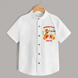 Bhangda Paao It's Lohri - Customized Shirt For Kids - WHITE - 0 - 6 Months Old (Chest 23")