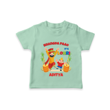 Bhangda Paao It's Lohri - Customized T-Shirt For Kids - MINT GREEN - 0-5 Months Old (Chest 17")