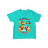 Bhangda Paao It's Lohri - Customized T-Shirt For Kids - TEAL - 0-5 Months Old (Chest 17")