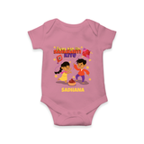 Flying High Like Sankranti Kite - Customized Romper For Babies - ONION - 0 - 3 Months Old (Chest 16")