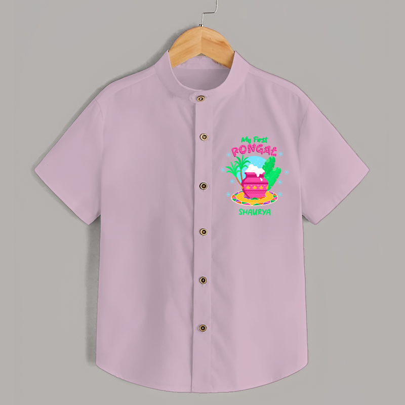 My First Pongal - Customized Shirt For Kids - PINK - 0 - 6 Months Old (Chest 23")