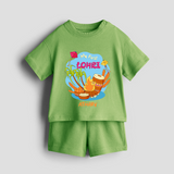 My First Lohre - Customized Co-ord Set For Kids - KIWI GREEN - 1-2 Years Old (Chest 22")