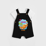 My First Lohre - Customized Dungaree Set For Kids - BLACK - 0 - 5 Months Old (Chest 18")