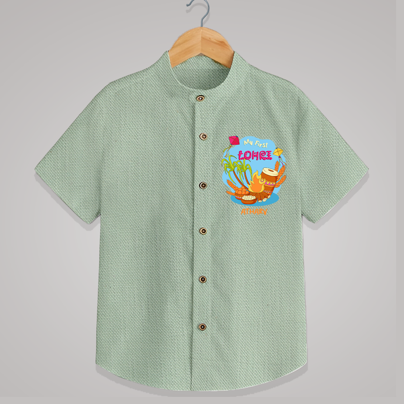 My First Lohre - Customized Shirt For Kids - MINT GREEN - 0 - 6 Months Old (Chest 23")