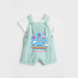 My First Uttarayan - Customized Dungaree Set For Kids - ARCTIC BLUE - 0 - 5 Months Old (Chest 18")