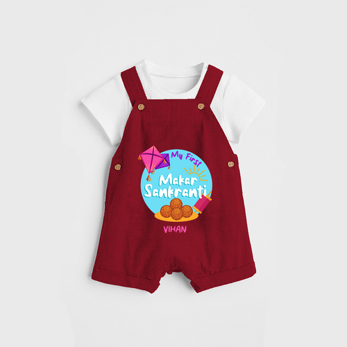 My 1st Makar Sankranti - Customized Dungaree Set For Kids