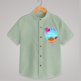 My 1st Makar Sankranti - Customized Shirt For Kids - MINT GREEN - 0 - 6 Months Old (Chest 23")