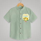 My First Magh Bihu - Customized Shirt For Kids - MINT GREEN - 0 - 6 Months Old (Chest 23")