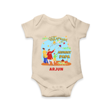 Happy Uttarayan With Mummy Papa   - Customized Romper For Babies - IVORY - 0 - 3 Months Old (Chest 16")