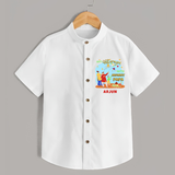 Happy Uttarayan With Mummy Papa   - Customized Shirt For Kids - WHITE - 0 - 6 Months Old (Chest 23")