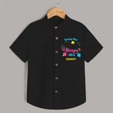 Soaring Kites Uttarayan Vibes - Customized Shirt For Kids - BLACK - 0 - 6 Months Old (Chest 23")