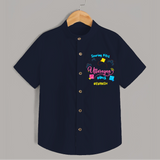 Soaring Kites Uttarayan Vibes - Customized Shirt For Kids - NAVY BLUE - 0 - 6 Months Old (Chest 23")