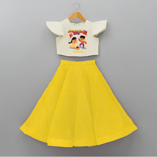 Flying High Like Uttarayan Kite - Customized Crop Top And Skirt For Kids