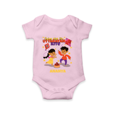 Flying High Like Uttarayan Kite - Customized Romper For Babies - BABY PINK - 0 - 3 Months Old (Chest 16")