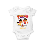 Flying High Like Uttarayan Kite - Customized Romper For Babies - WHITE - 0 - 3 Months Old (Chest 16")