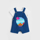 My 1st Uttarayan - Customized Dungaree Set For Kids - COBALT BLUE - 0 - 5 Months Old (Chest 18")