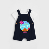 My 1st Uttarayan - Customized Dungaree Set For Kids - NAVY BLUE - 0 - 5 Months Old (Chest 18")