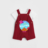 My 1st Uttarayan - Customized Dungaree Set For Kids - RED - 0 - 5 Months Old (Chest 18")