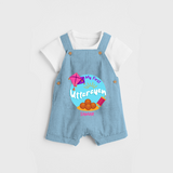 My 1st Uttarayan - Customized Dungaree Set For Kids - SKY BLUE - 0 - 5 Months Old (Chest 18")