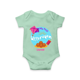 My 1st Uttarayan - Customized Romper For Babies - MINT GREEN - 0 - 3 Months Old (Chest 16")