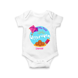 My 1st Uttarayan - Customized Romper For Babies - WHITE - 0 - 3 Months Old (Chest 16")