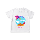 My 1st Uttarayan - Customized T-Shirt For Kids - WHITE - 0-5 Months Old (Chest 17")