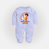 Kutty Jallikattu Veeran Kids Fullbody Suit – Custom Name Design - BABY BLUE - New Born (Chest 7.5")