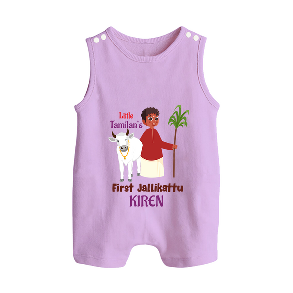 Little Tamizhan’s First Jallikattu Kids Romper Suit - LILAC - 0 - 5 Months Old (Chest 18")