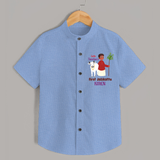 Little Tamizhan’s First Jallikattu Kids Shirt - SKY BLUE - 0 - 6 Months Old (Chest 23")