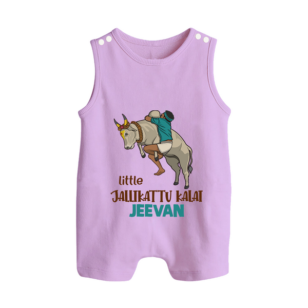 Little Jallikattu Kalai Kids Romper Suit – Custom Name Editio - LILAC - 0 - 5 Months Old (Chest 18")
