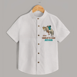 Little Jallikattu Kalai Kids Shirt – Custom Name Editio - WHITE - 0 - 6 Months Old (Chest 23")