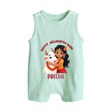 Kutty Jallikattu Rani Kids Romper Suit – Custom Name Design - MINT GREEN - 0 - 5 Months Old (Chest 18")