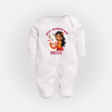 Kutty Jallikattu Rani Kids Fullbody Suit – Custom Name Design - WHITE - New Born (Chest 7.5")