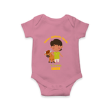 "Future Jallikattu Veeran in Training - Jallikattu Themed Customized Romper for Babies with Name" - ONION - 0 - 3 Months Old (Chest 16")