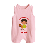 Future Jallikattu Veeran Kids Romper Suit – Custom Name Design - BABY PINK - 0 - 5 Months Old (Chest 18")
