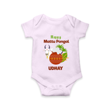 Happy Mattu Pongal  Kids Romper – Custom Name Design - LILAC - New Born (Chest 14")