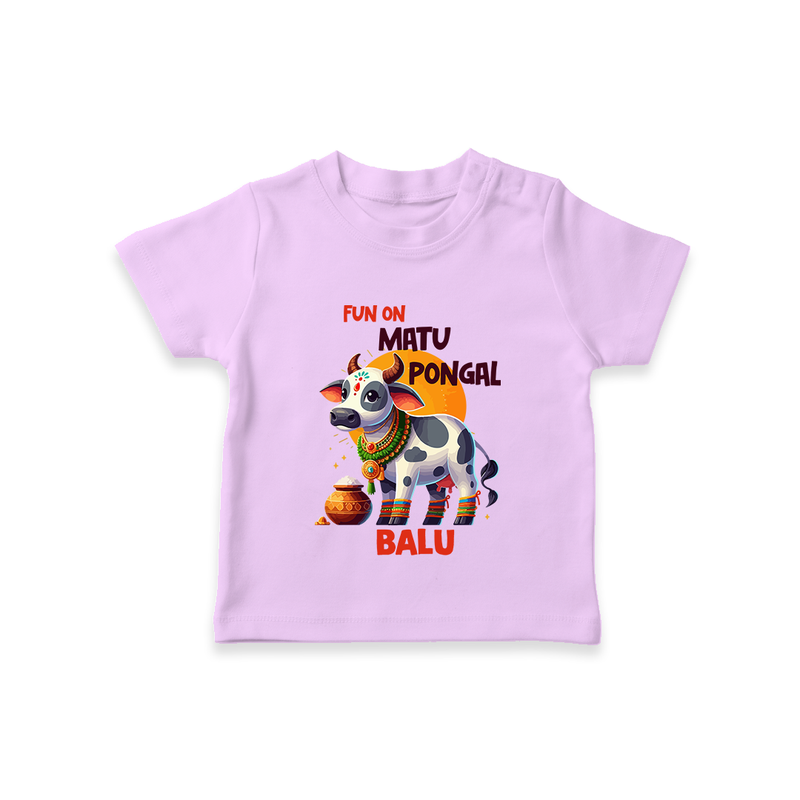 "Fun on the Festival - Customized T-shirt for Kids with Name" - LILAC - 0-5 Months Old (Chest 17")