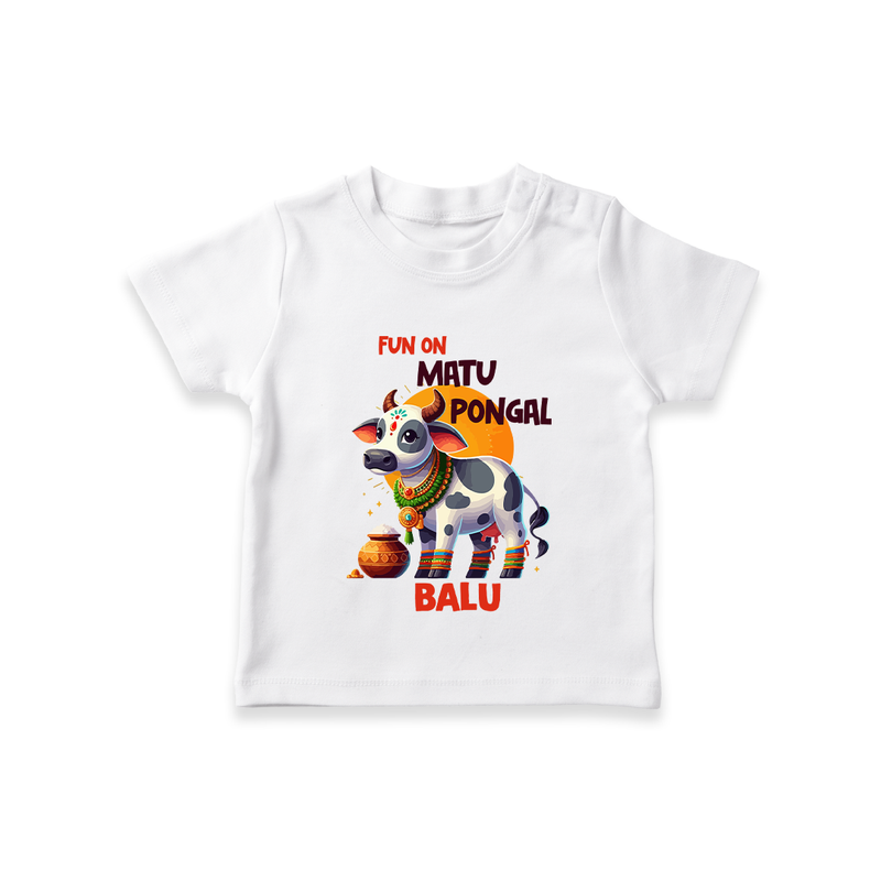 "Fun on the Festival - Customized T-shirt for Kids with Name" - WHITE - 0-5 Months Old (Chest 17")