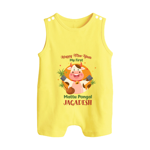 Happy Moo year - My First Mattu Pongal Themed Romper Suit For Babies