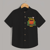 My First Pongal - Sweet as Sakkarai Customized Shirt for Boys - BLACK - 0 - 6 Months Old (Chest 23")