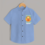 Little Celebrations - En Mudhal Pongal Shirt for Boys With Name - SKY BLUE - 0 - 6 Months Old (Chest 23")