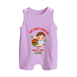 My First Pongal – Custom Kids Romper Suit (Boy Edition) - LILAC - 0 - 5 Months Old (Chest 18")