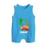 "Tiny Celebrations - En Mudhal Pongal Customized Romper Suit For Babies With Name" - ROYAL BLUE - 0 - 5 Months Old (Chest 18")