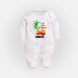 My First Pongal – Custom Kids Fullbody Suit (Tamil Edition) - WHITE - New Born (Chest 7.5")