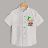 Tiny Celebrations - En Mudhal Pongal Customized Shirt for Boys With Name - WHITE - 0 - 6 Months Old (Chest 23")